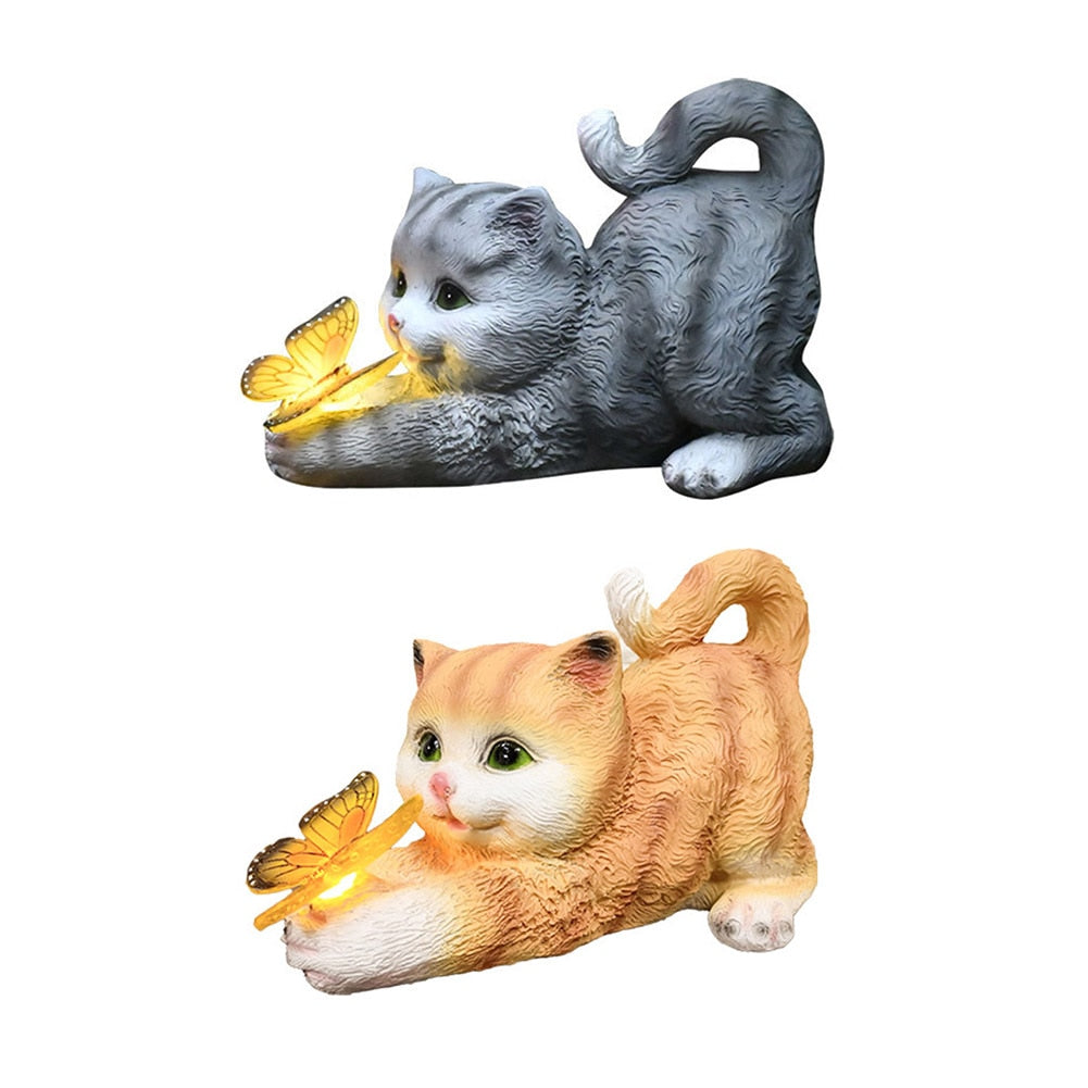 Carvallo - Solcellsdrivna havbelys med katt- och fjärilsfigurer Carvallo