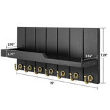 KeyHaven – Nyckelorganisator i trä med hylla, snygg väggförvaring för nycklar och post MILA Sverige