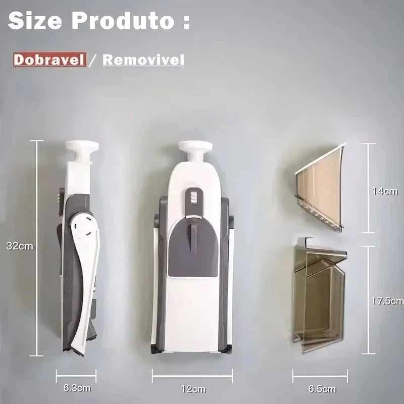 Säker 5-i-1 Grönsaksskärare Med Uppsamlingbehållare 1+1 Gratis Carvallo