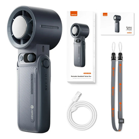 Carvallo 3-i-1 Bärbar Fläkt F5PRO | Hängande, Bord- & Handfläkt | 38000 mAh Batteri | LED-display & Omedelbar kylning Carvallo