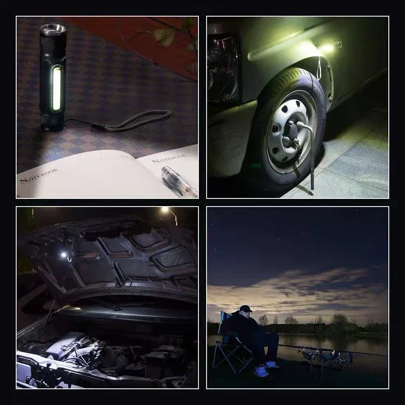 USB Uppladdningsbar Magnetisk Ficklampa – LED Nödbelysning med Magnet och Bärrem Carvallo