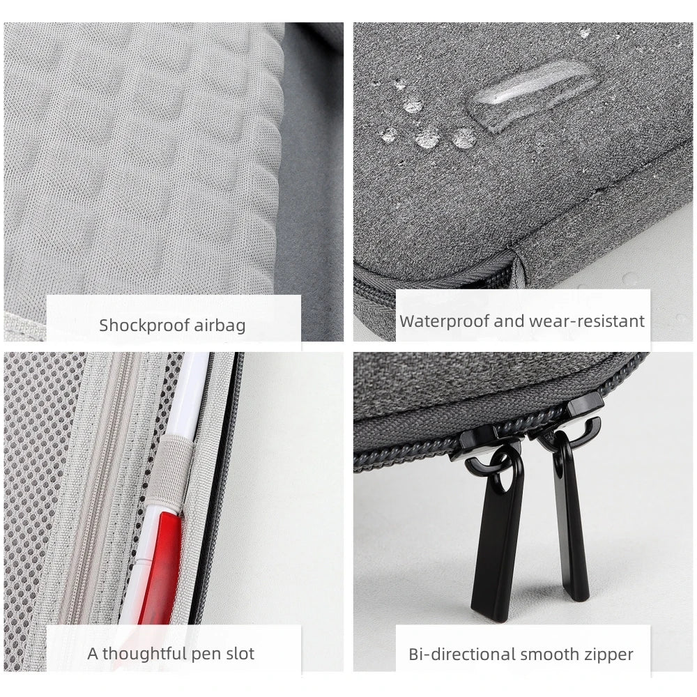 Carvallo Elektronik Organizer Väska med stor kapacitet | Stötsäker förvaring för kablar, surfplatta & tillbehör | Resefodral med airbagskydd Carvallo