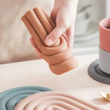 Carvallo-Bordunderlägg Coloriva Rainbow | Värmebeständig & halkfri | För grytor, stekpannor & glas | Färgglad & multifunktionell Carvallo