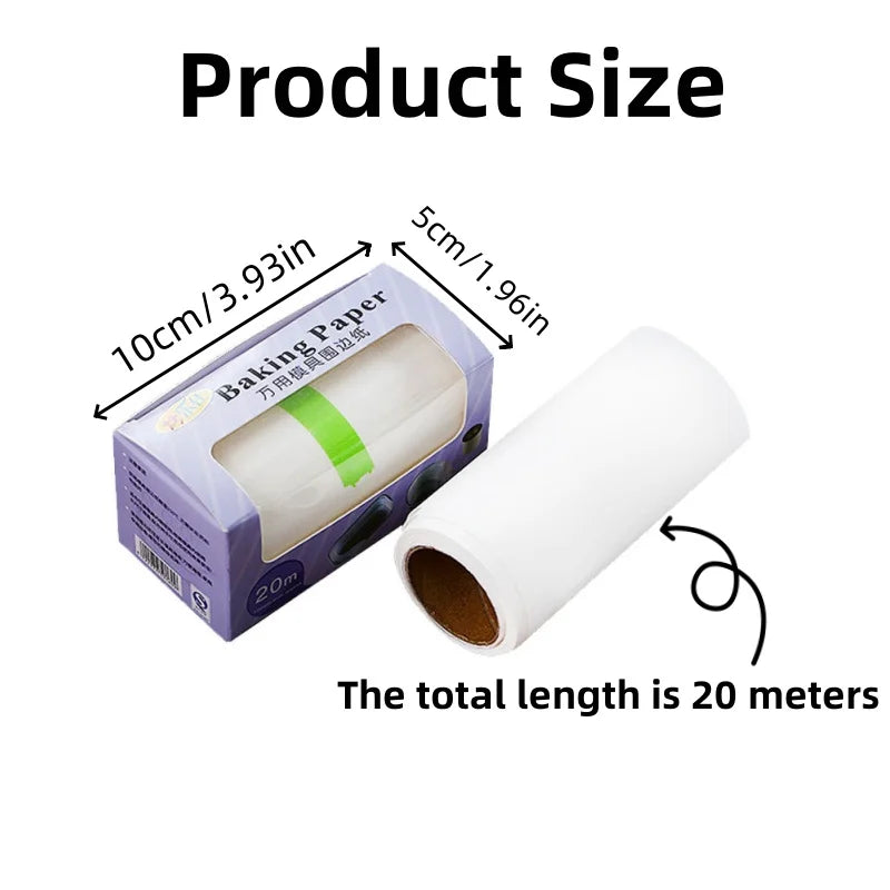 Carvallo Bakplåtspapper på rulle 1/2/3 stycken à 20 m | Non-stick & Värmebeständig | För ugn, mikrovågsugnar & Luftfritös | Livsmedelsäker & Vattentålig Carvallo