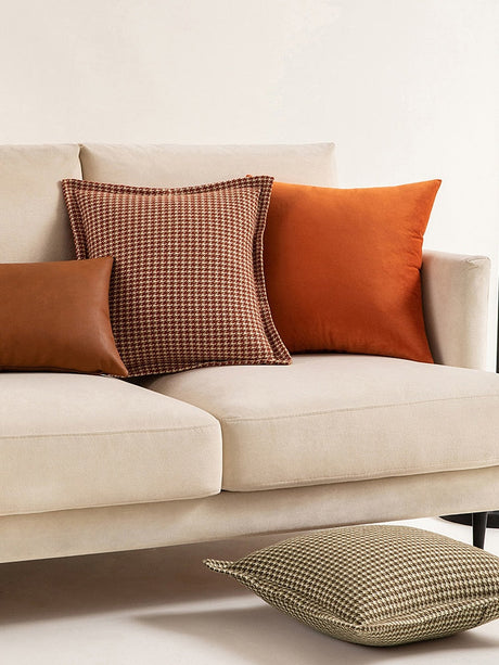 Carvallo – Klassisk Houndstooth Kuddöverdrag med Tidlös Elegans Carvallo