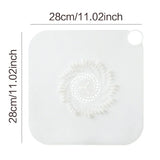 Carvallo Silikonavloppssil för håravstängning | Halkfri hårfångmatta för dusch, bad & kök – 28×28 cm Carvallo