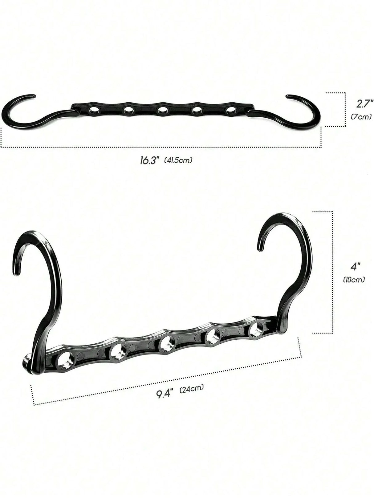 Carvallo Utrymmessparande klädhängare 5/10/20 stycken | Multifunktionella hängare för garderobsorganisation | Robust plastdesign | För mer förvaring i garderoben Carvallo