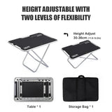 Carvallo Campingtisch GEARVION TacticalPro | Lätt & Bärbar | Aluminiumslegering | 60kg Tragkraft | Utomhus, Camping, BBQ Carvallo