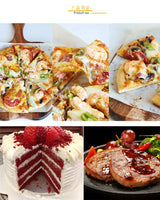 Carvallo Flippano Wood | Med trähandtag & rostfri stålsblad | För burgare, biff, pizza & BBQ Carvallo