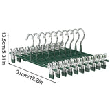 Carvallo rostfria stångklädhängare med klämmor | Justerbar & halkfri | För kjolar, byxor & underkläder | Platsbesparande & sömlös Carvallo