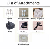 Carvallo | Hydrokultursystem med 36 plantplatser | Jordlös PVC-rörledning för grönsaker och örter | Komplett odlingsset Carvallo