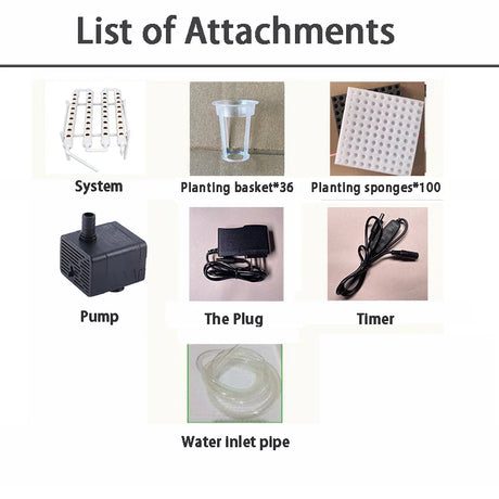 Carvallo | Hydrokultursystem med 36 plantplatser | Jordlös PVC-rörledning för grönsaker och örter | Komplett odlingsset Carvallo