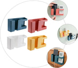 Carvallo Väggfäste utan borrning | Multifunktionell fjärrkontroll- & mobilhållare med krok – 17×9×3,8 cm Carvallo