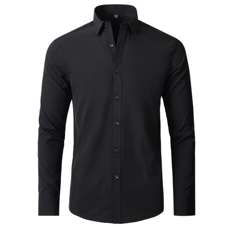 Modern Stretch Långärmad Skjorta-Clothes for Men-Hemnix-Svart-38-Hemnix