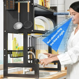 Royallure Justerbar Rostfritt Stål Diskstativ Skåp Organisatör för Kök Diskho Carvallo