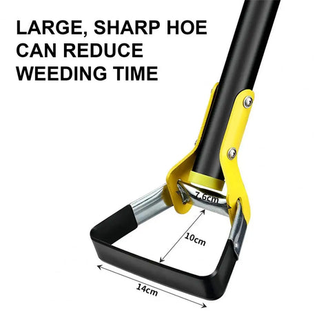 Carvallo Ogräs Hacka teleskopisk | 160 cm rostfritt stål | Rostfri & matt borstad | Delbar & ergonomisk Carvallo