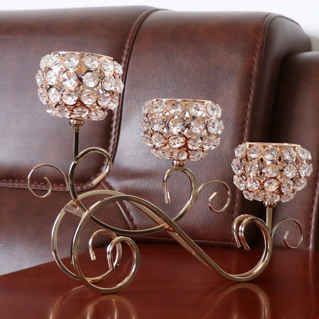 Carvallo - Trearmad ljusstake med böjd design för bordsdekoration Carvallo