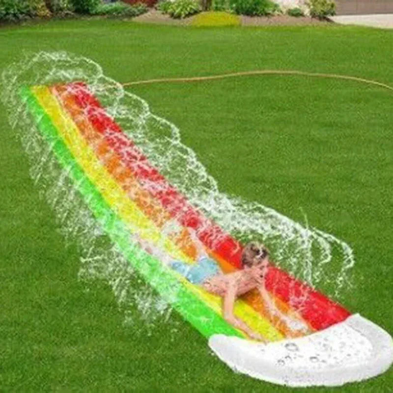 Carvallo Vattenslides | Uppblåsbar Vattenslides med Sprinklerfunktion | För Trädgård & Utomhus | Sommarlek för Barn Carvallo