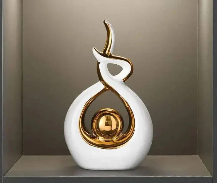 Modern keramikskulptur för stilfull heminredning och estetisk appell Carvallo