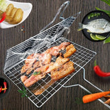 Carvallo GrillMate Grillkorg Rostfritt stål | Fällbar & Non-stick | Med handtag | För kött, fisk & grönsaker | Högtemperaturbeständig Carvallo