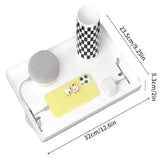 Carvallo Tray Sänghylla med hållare | Praktisk nattduksbräda för säng & loftsäng | 32 × 23,3 × 5,3 cm Carvallo