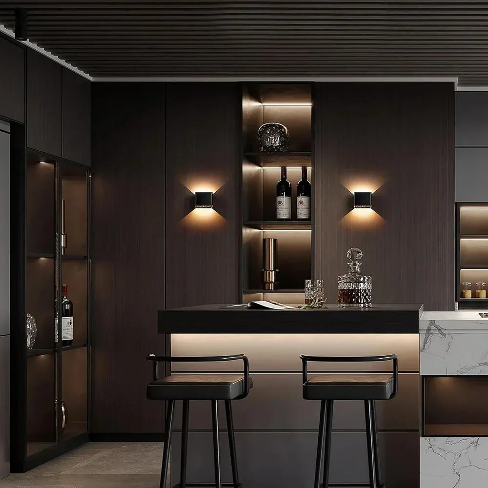 Vägglampa Modern Svart Trådlös LED Väggsconce Carvallo