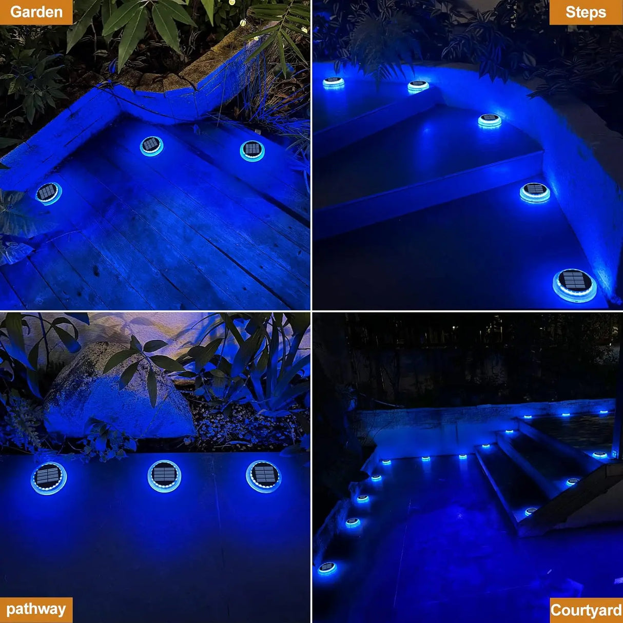 Carvallo StepGlow LED Solterrassljus | IP68 Vattentålig | För Trappor, Vägar & Staket | Väggmontering | 30 lm Ljusstyrka Carvallo