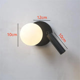 NordicLux - Modern LED Sänglampa Rotera Glas Vägglampa Sovrum och Vardagsrum Dekor Carvallo