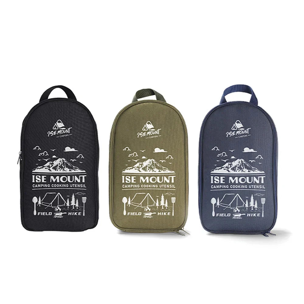 Carvallo AdventureKit Camping Kök Set 9-delat | Inkl. Förvaringsväska | Rostfritt Stål Utomhus Kökstillbehör | För Camping, Vandring & BBQ Carvallo