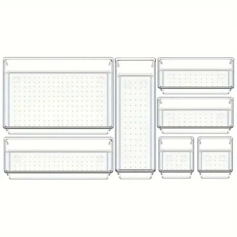 Carvallo Organizer Set | 18-delar | Transparent & Mångsidig | OrdixClear® Förvaringssystem Carvallo