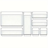 Carvallo Organizer Set | 18-delar | Transparent & Mångsidig | OrdixClear® Förvaringssystem Carvallo