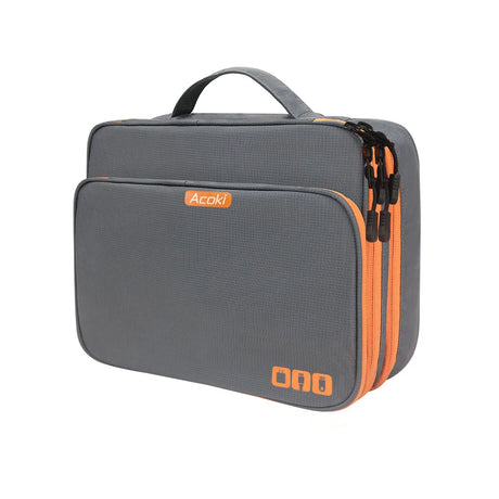 Carvallo-Organizer TECHNIVO LayerPro | 3-lagers Kabelväska | Vattentät & Stort Volym | För iPad, Laddare & Tillbehör Carvallo