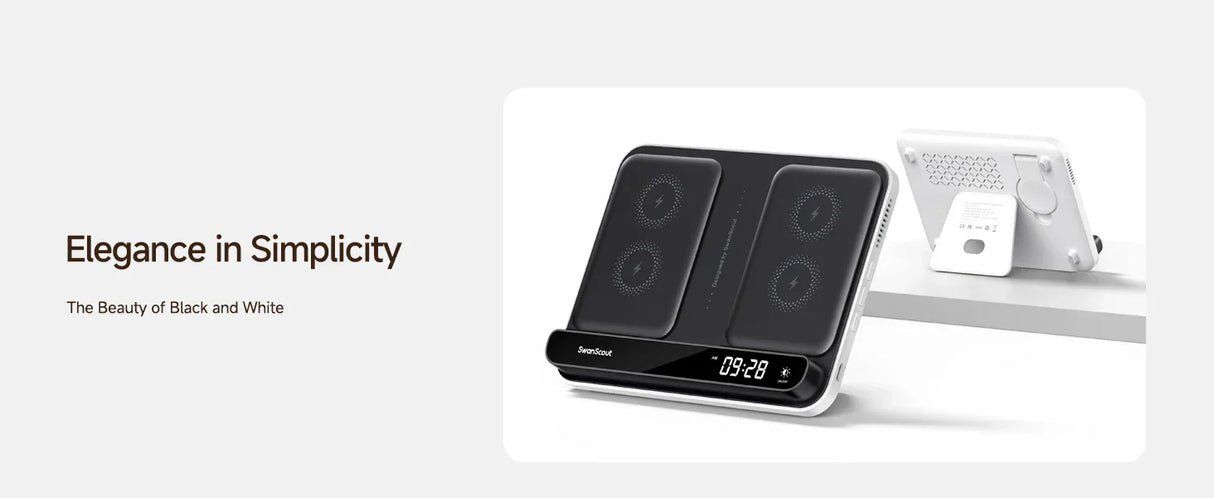 Royallure Dual Wireless Charger – Snabbladdningsdocka för Telefon, Klocka & Hörlurar (Samsung Kompatibel) Carvallo