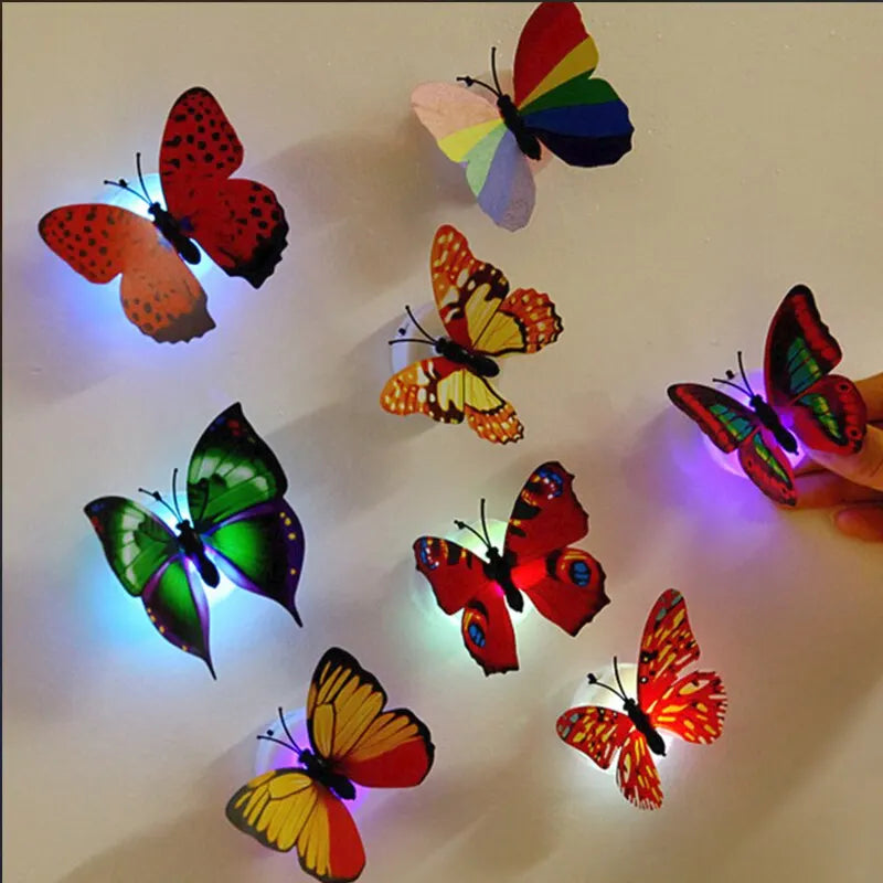 Carvallo Butterfly Lights | 12-pack | Luminous 3D Butterflies | Wall stickers with flash effect | For children's rooms, parties & decor Carvallo