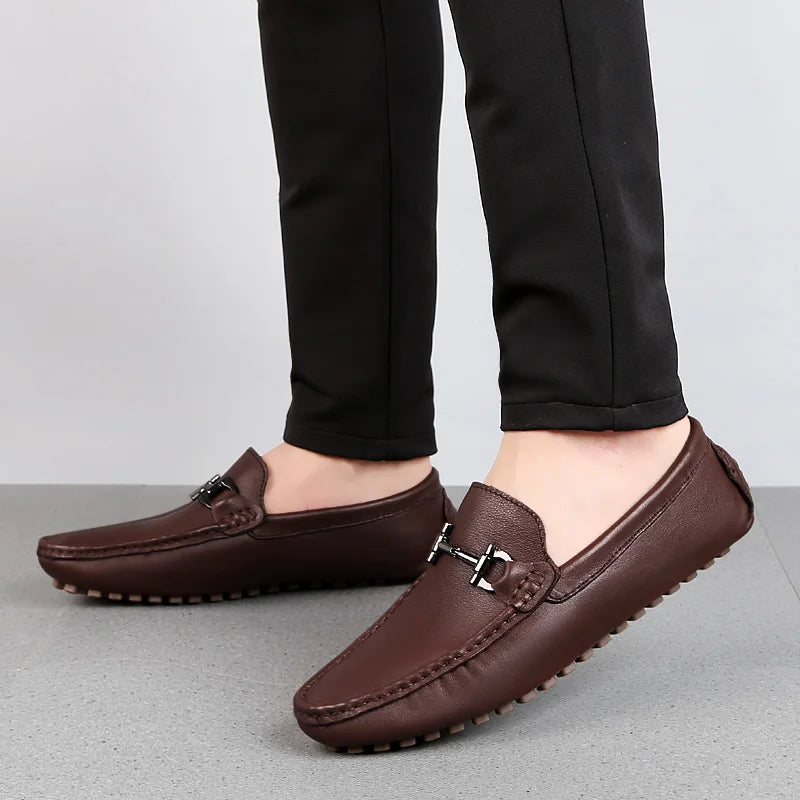 Mockasiner i läder med andningsförmåga för män-Shoes for Men-Hemnix-Hemnix