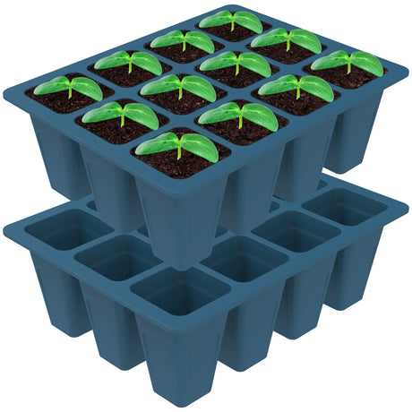 Carvallo Silikon | BPA-free & Reusable | 12 Cells with Drainage | 2-Pack in Black or Dark Green Carvallo