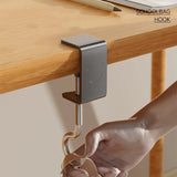 Carvallo Justerbar Skrivbordskrok | Utan borrning | Bärbar & Multifunktionell | För väskor, hörlurar & tillbehör Carvallo