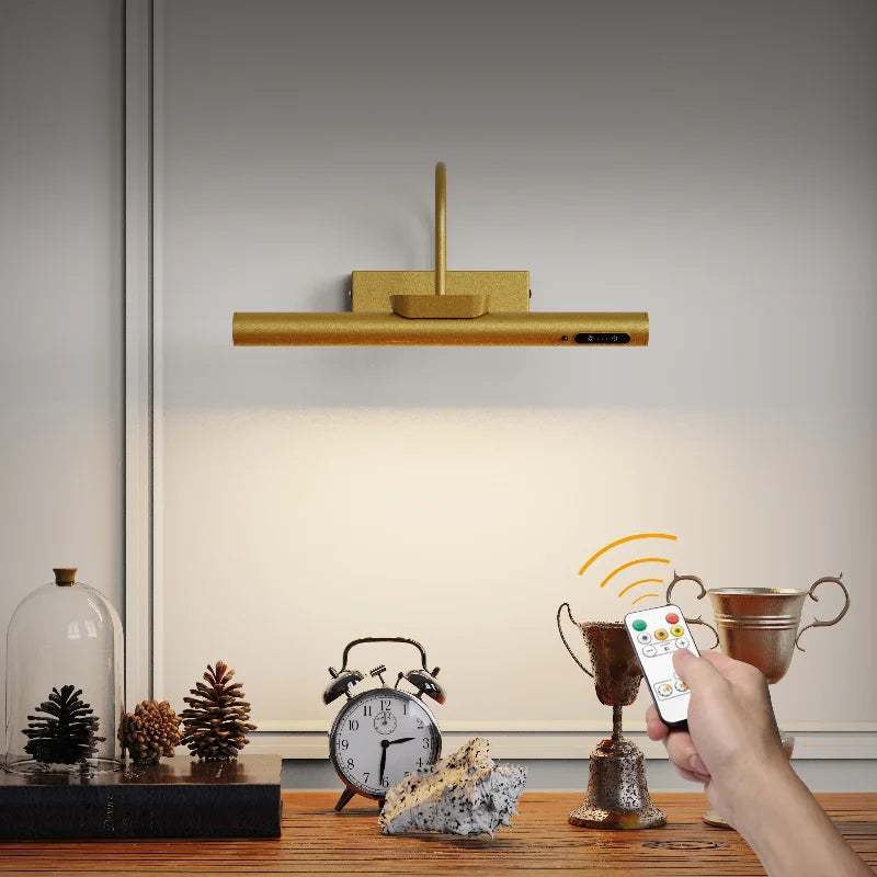 Royallure 4000mAh Trådlös Bildlampa med Fjärrkontroll, Uppladdningsbar Konstvägglampa Carvallo