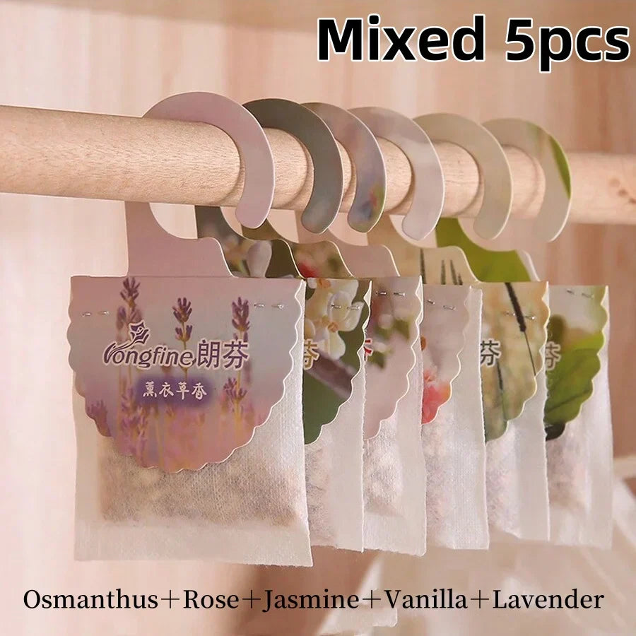 Carvallo Doftpåsar för garderob & rum | 5/10 stycken | Långvarig doft | Med hängare | Aromaterapi & luftrensare Carvallo