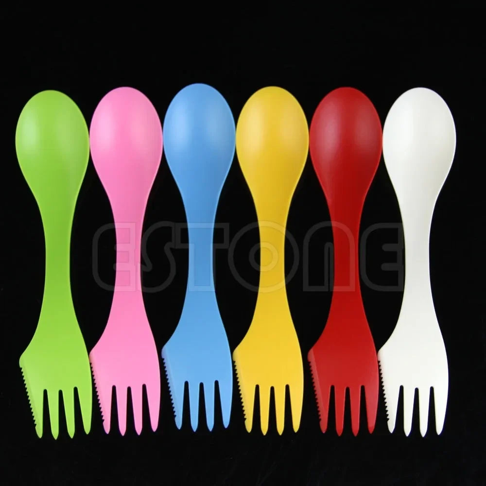 Carvallo-bestick TrekMate SporkSet | 6-i-1 Spork Kombi-bestick | Sked, gaffel & kniv i ett | För camping, vandring & resor Carvallo