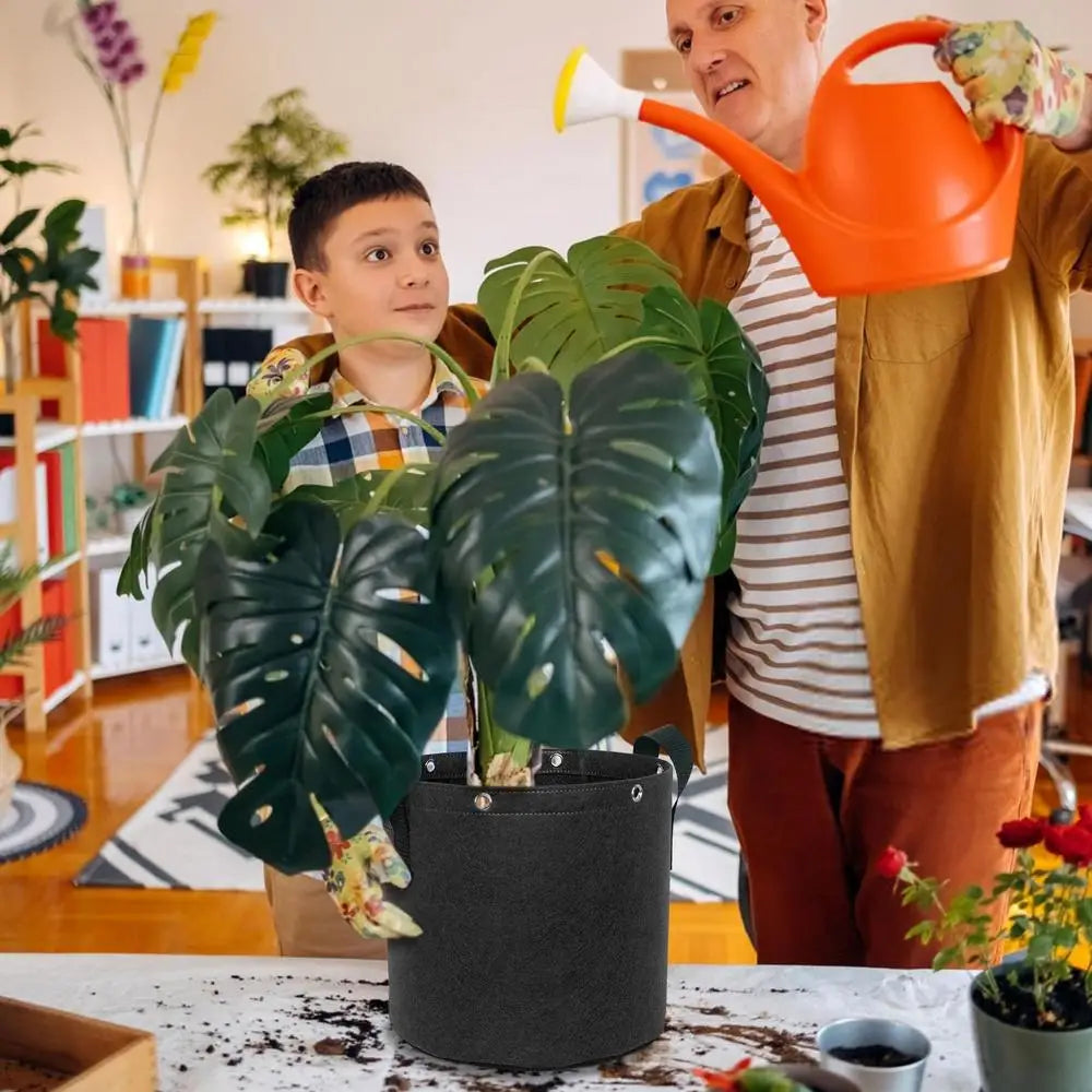 Plantasäck av filt med bärhandtag – Andningsbar och hållbar för trädgårdsväxter och blommor Carvallo