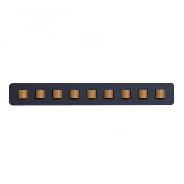 Carvallo väggmontering för glasögon | Trä & PU-läder | Plats för flera sol- & läsglasögon | 40 × 5,3 cm Carvallo