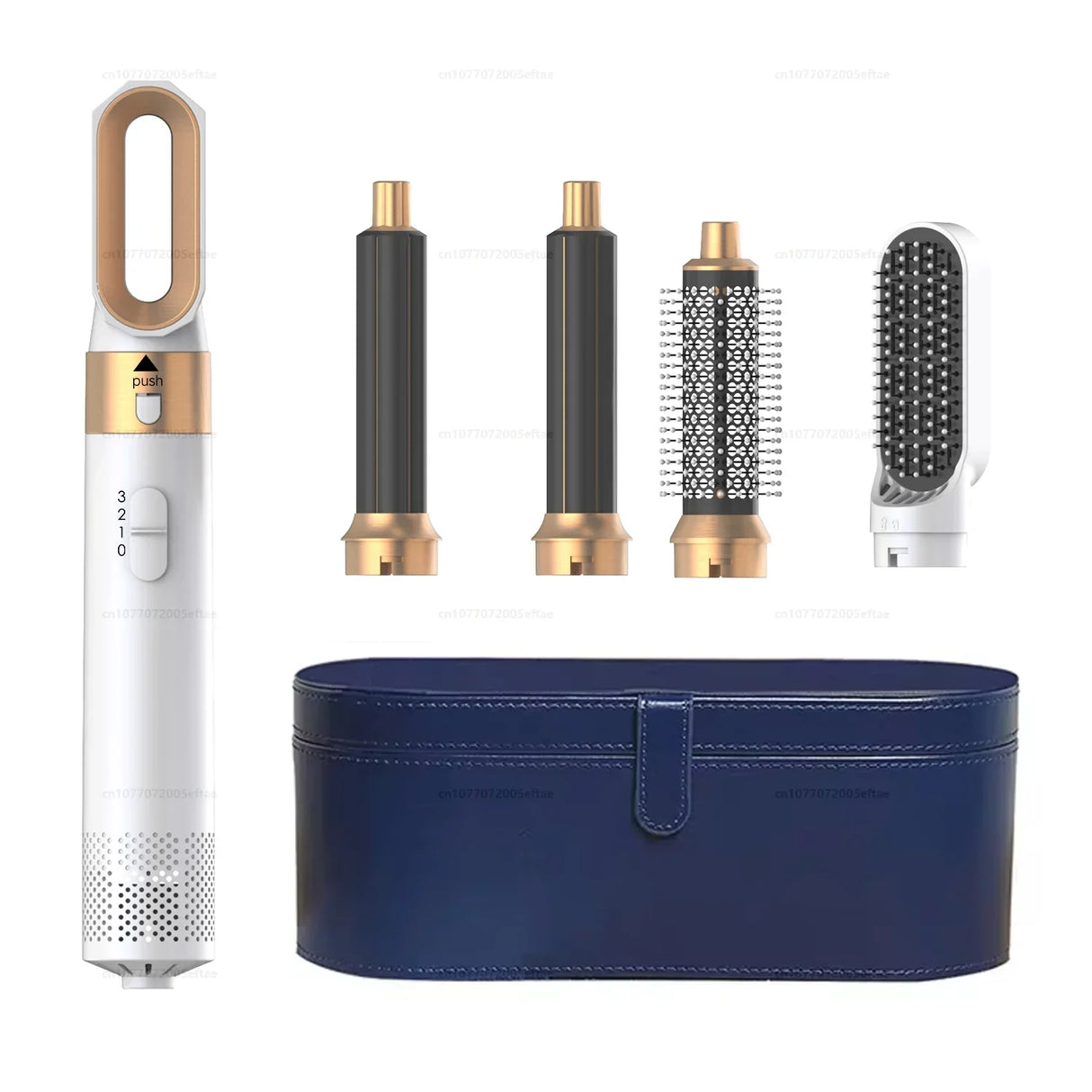 Carvallo-Stylingborste StyleVibe 5-i-1 AirPro | Hårtork & Lockstyler i ett | 1000 W | 360° Sladd | För Alla Hårtyper Carvallo