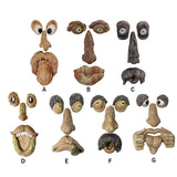 Carvallo Trädansikte Dekofigur | Handmålad harsskulptur | Rolig trädstamsfigur för trädgård & helgdagar | DIY-trädansikte Carvallo