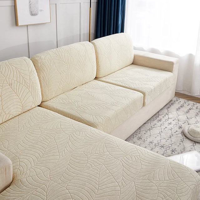 Tjock Jacquard Stretch Soffkuddfodral – Rutschtålig och Stänkresistent Carvallo