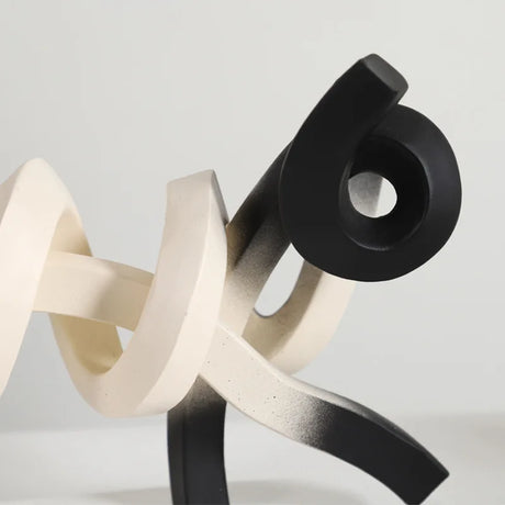 Abstract Minimalist Vridna Siamesisk Katt Skulptur för Heminredning Carvallo