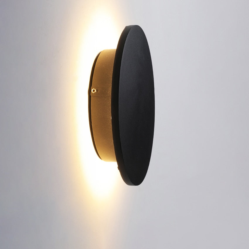 Almos - Utomhus Vattentät Rund LED Vägglampa IP65 Carvallo