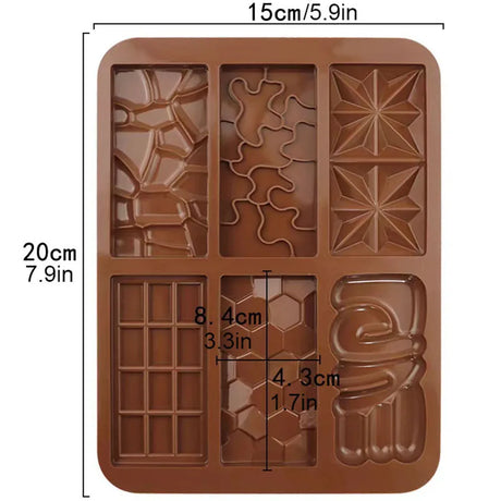 Carvallo Silikonform | 3D-chokladform i Dubai-design | Tunna plattor & fondant | För praliner, dekoration & bakverk Carvallo