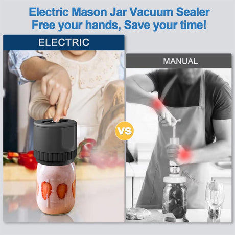 Premium Elektrisk Mason Jar Vakuumförseglare Kit Carvallo