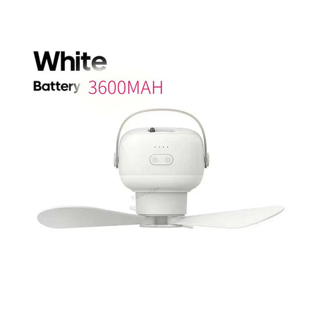 Carvallo Mobiler Takfläkt | 3600/7200 mAh Batteri | LED & Fjärrkontroll | Tyst & Upphängbar Carvallo